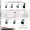 Service Caster 4 Inch Poly on Cast Iron Caster Set with Roller Bearing and Brakes/Swivel Locks SCC-35S420-PUR-GB-SLB-BSL-4 - alternate 6